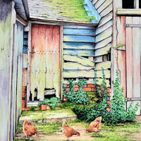Karen Frampton, New Forest Artist, paintings, greeting cards, murals, slate, Hampshire, UK